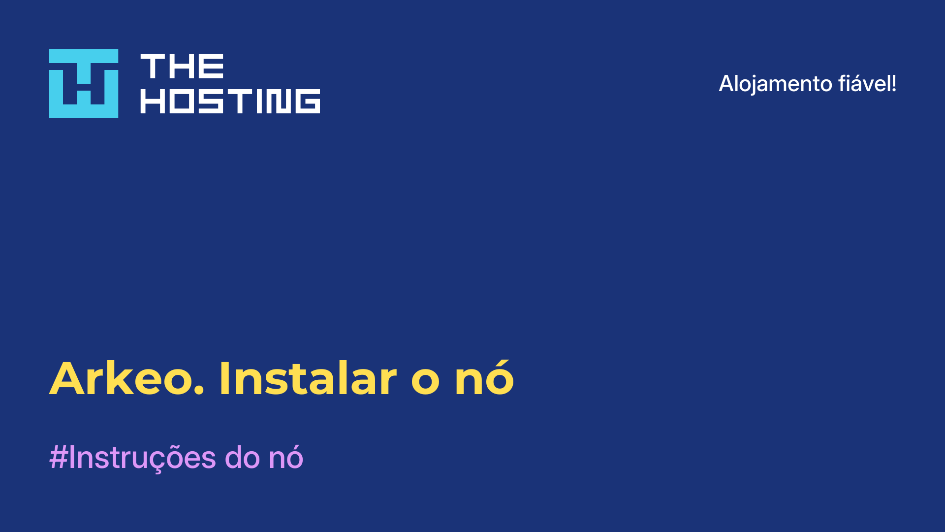 Arkeo. Instalar o nó