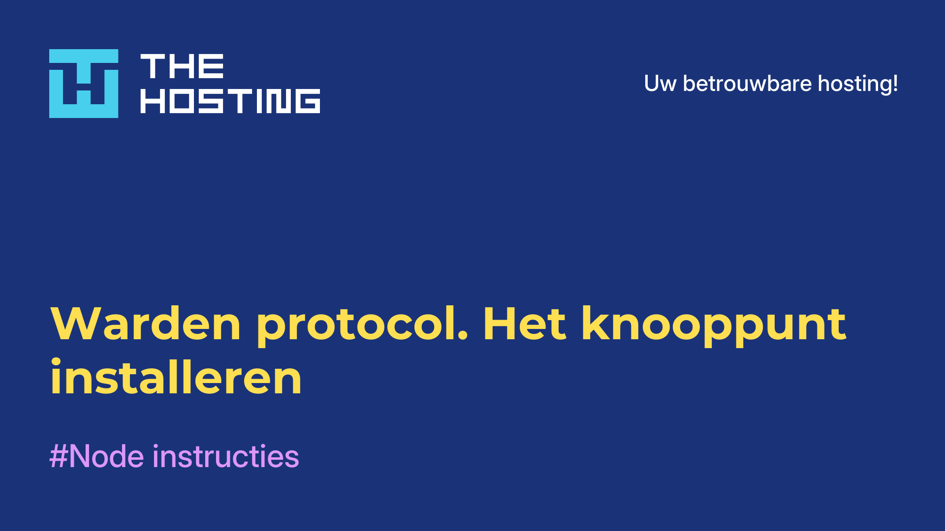 Warden-protocol. Het knooppunt installeren