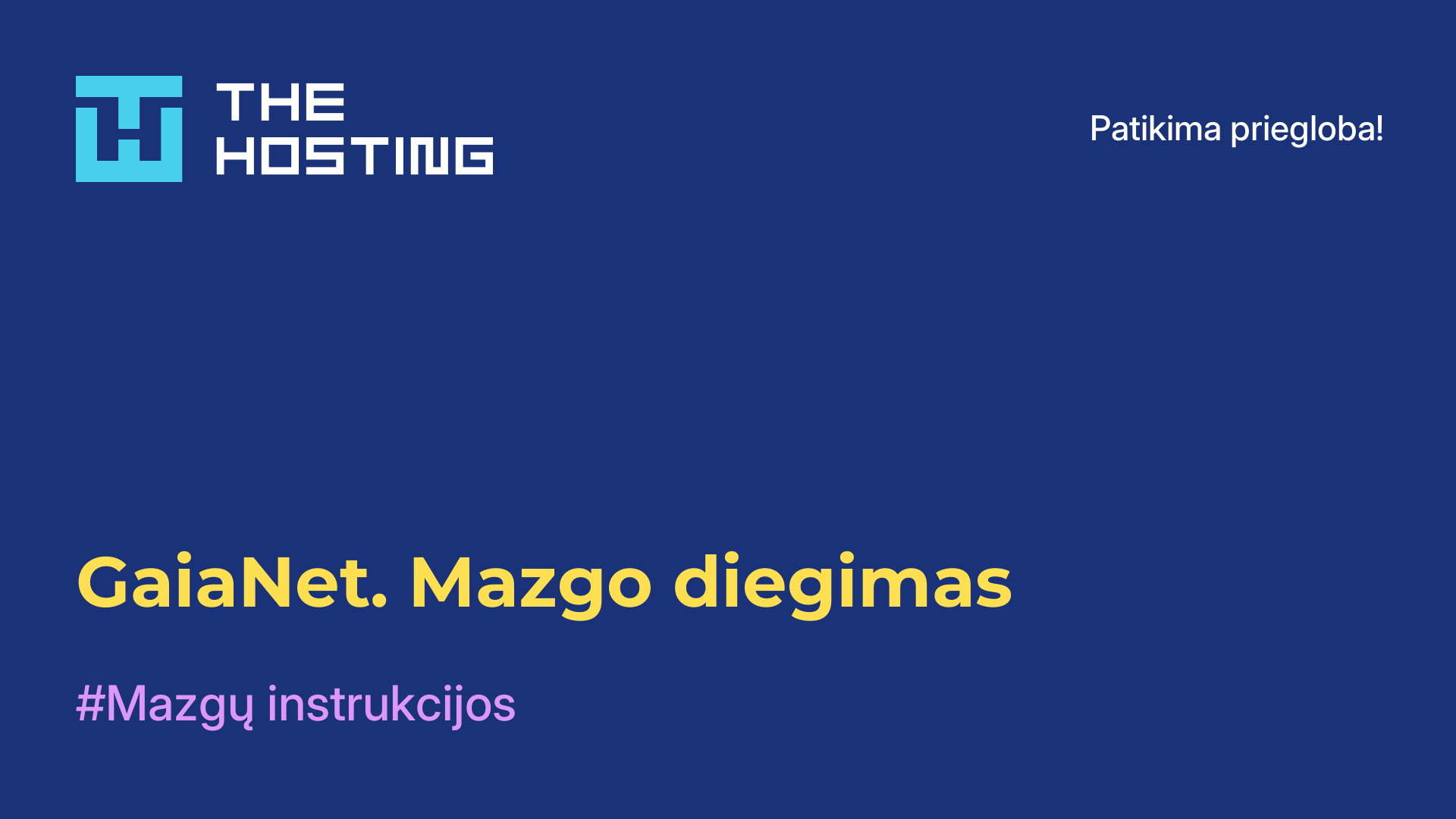 GaiaNet. Mazgo diegimas
