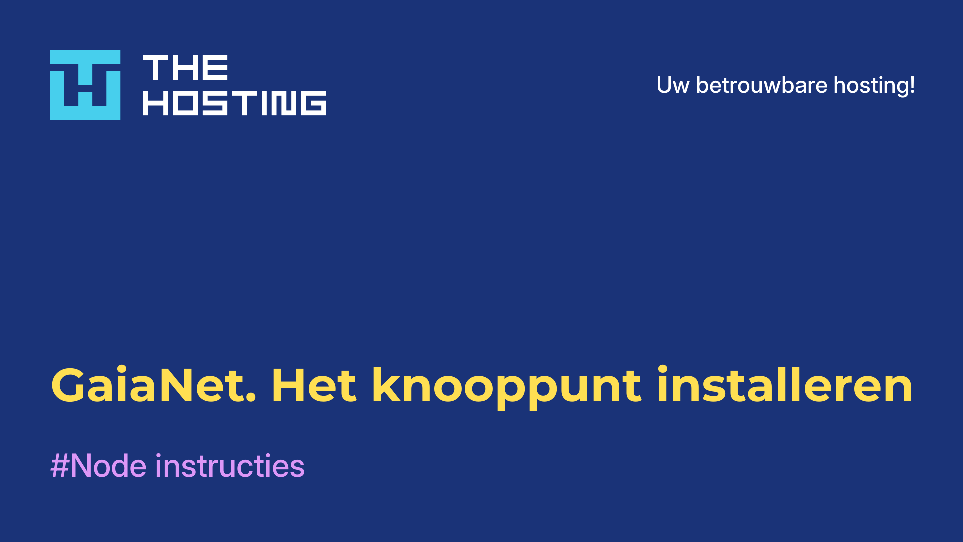 GaiaNet. Het knooppunt installeren