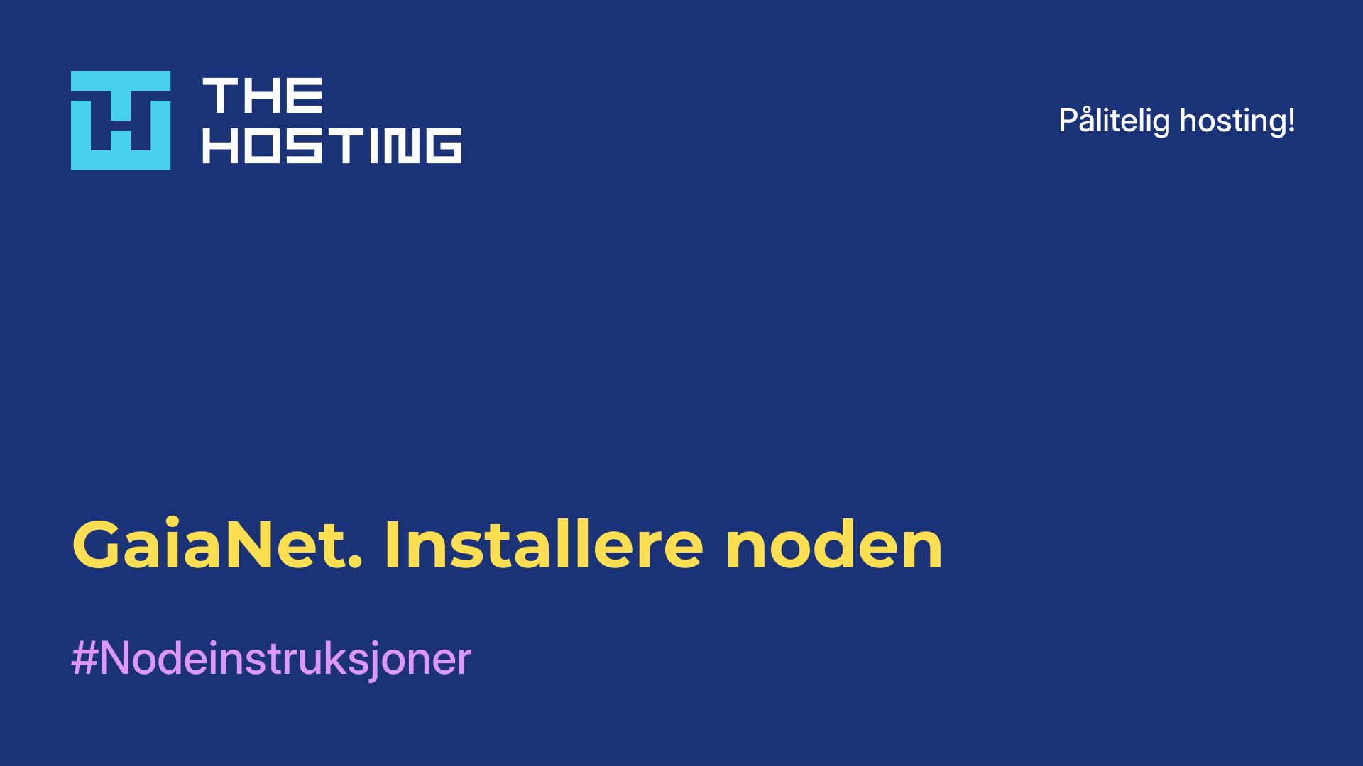 GaiaNet. Installere noden