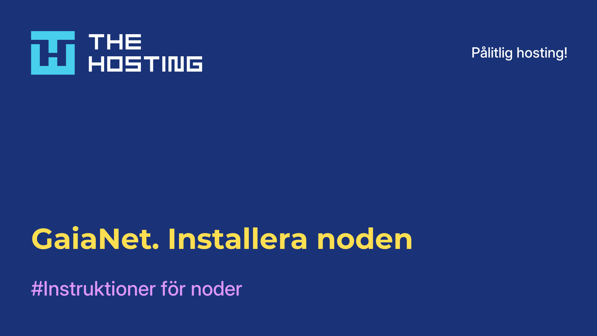 GaiaNet. Installera noden