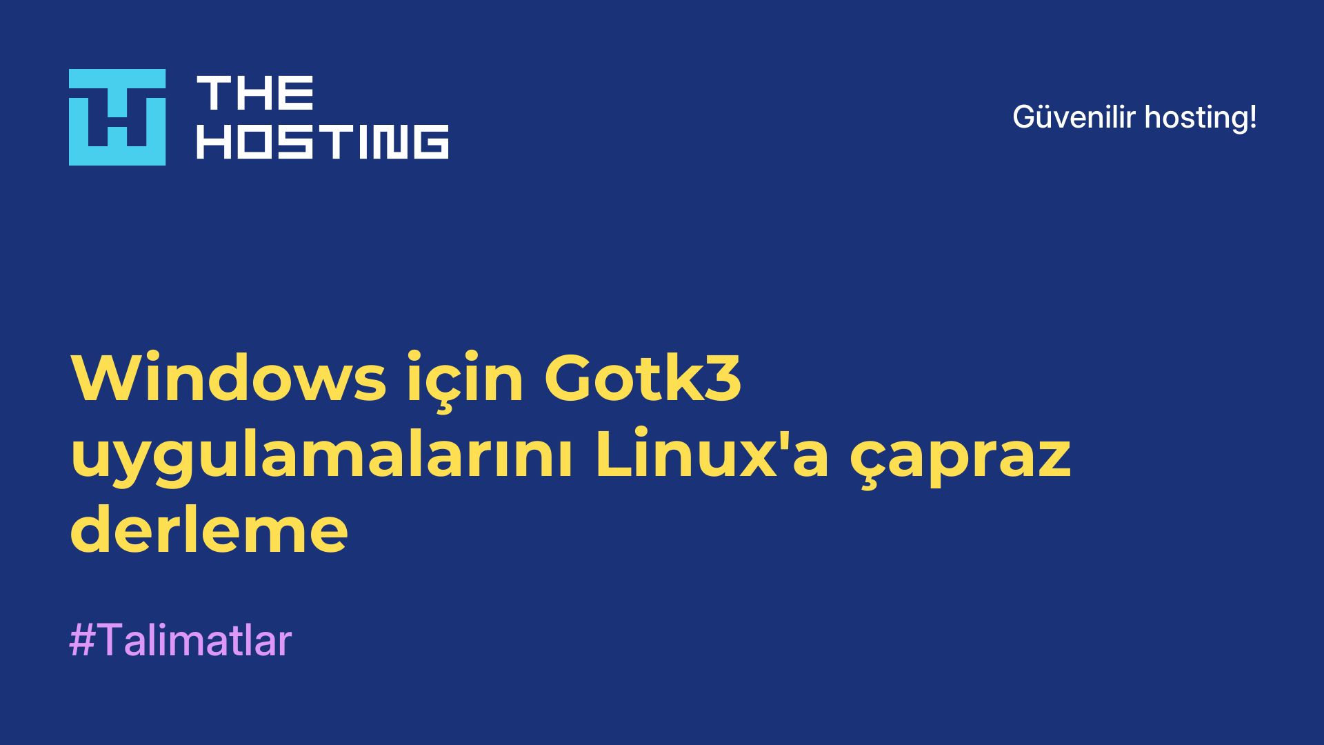 Windows için Gotk3 uygulamalarını Linux'a çapraz derleme