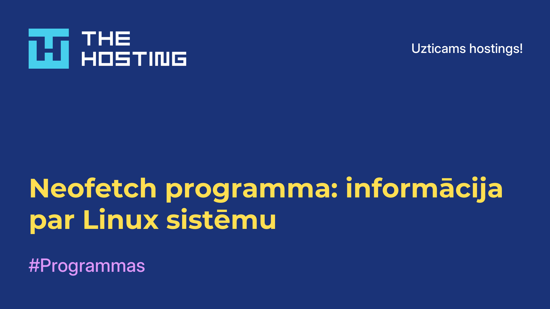 Neofetch programma: informācija par Linux sistēmu