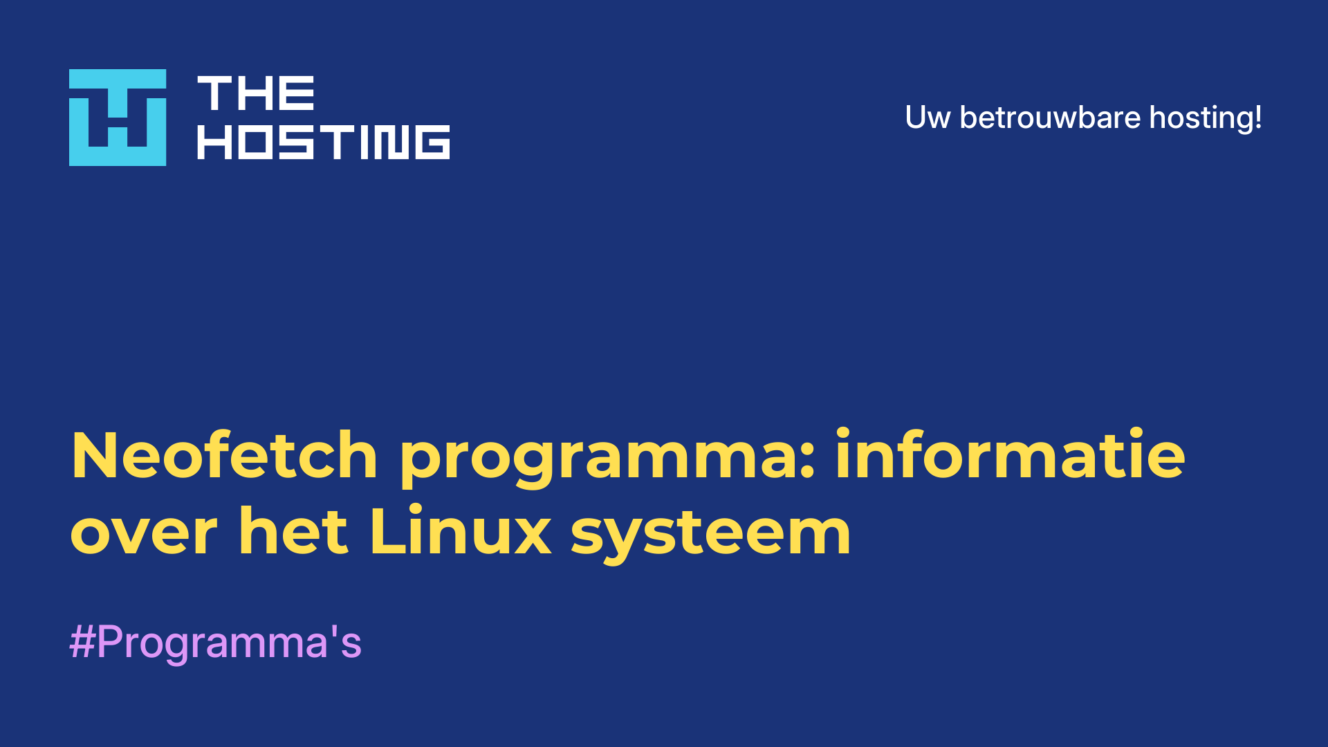 Neofetch-programma: informatie over het Linux-systeem