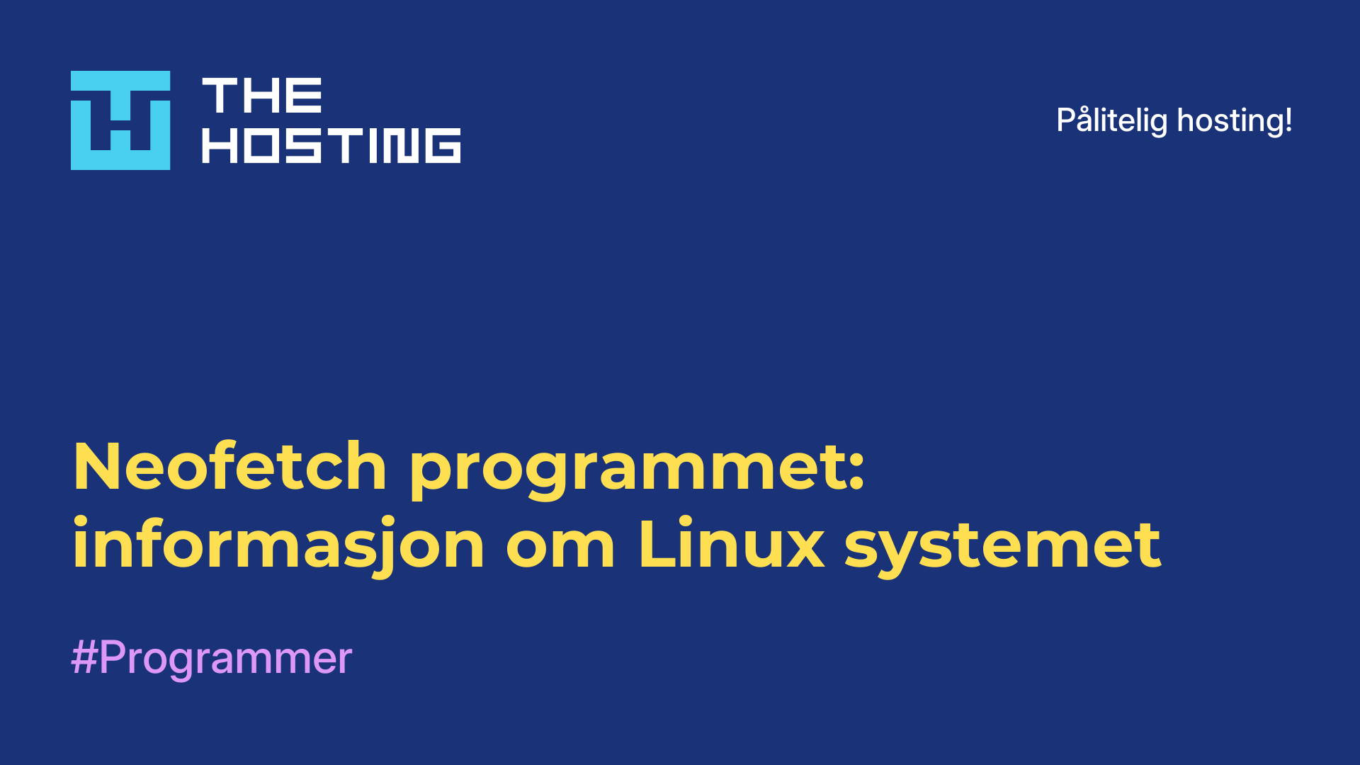 Neofetch-programmet: informasjon om Linux-systemet