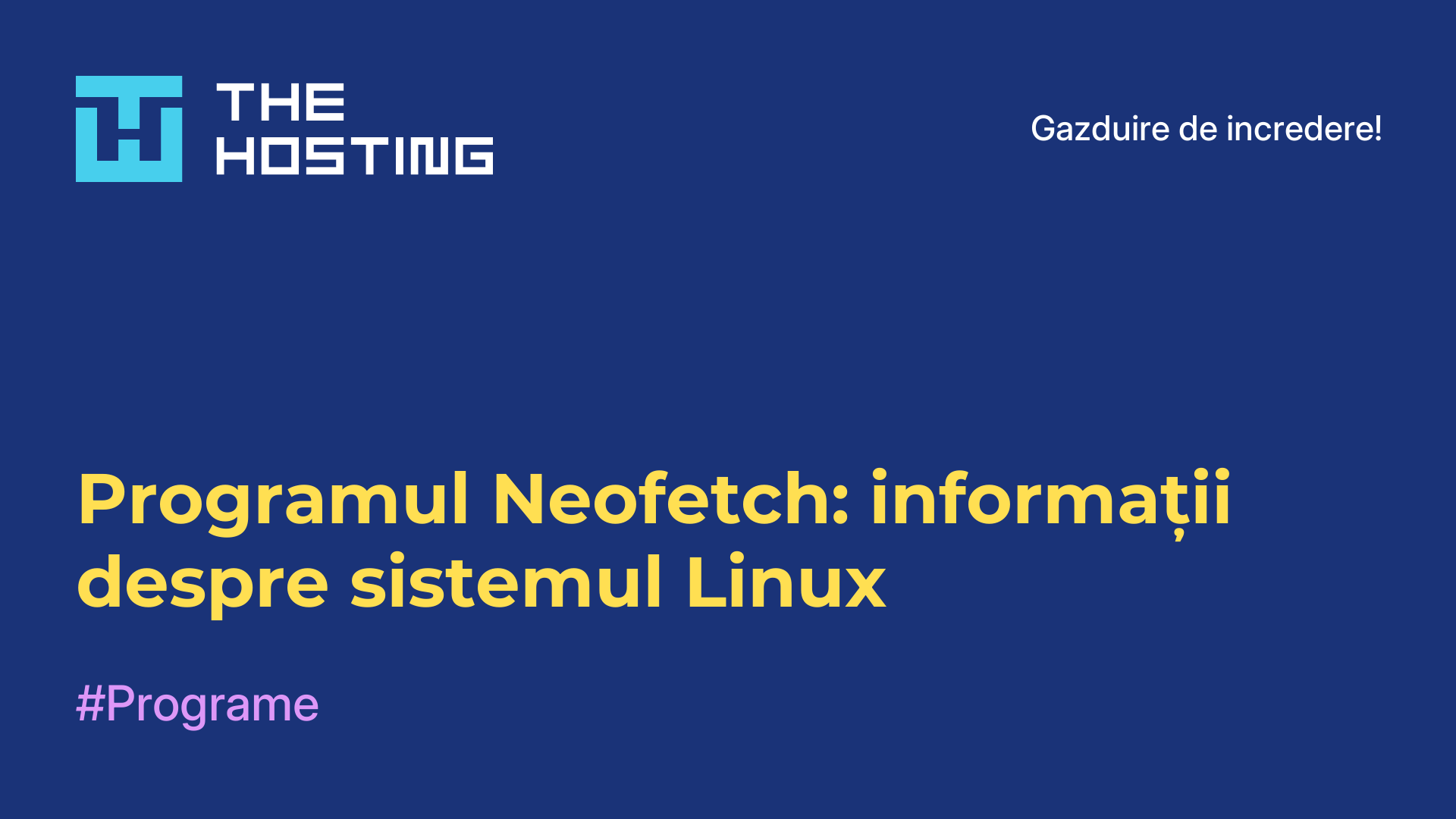 Programul Neofetch: informații despre sistemul Linux