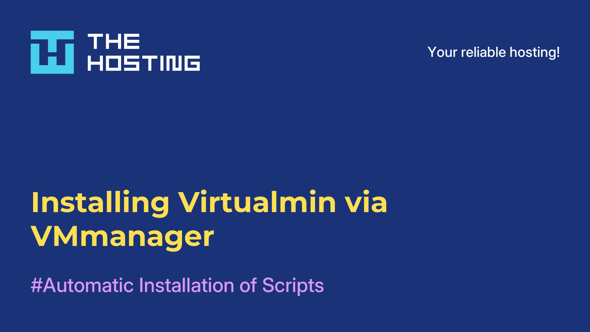 Installing Virtualmin via VMmanager