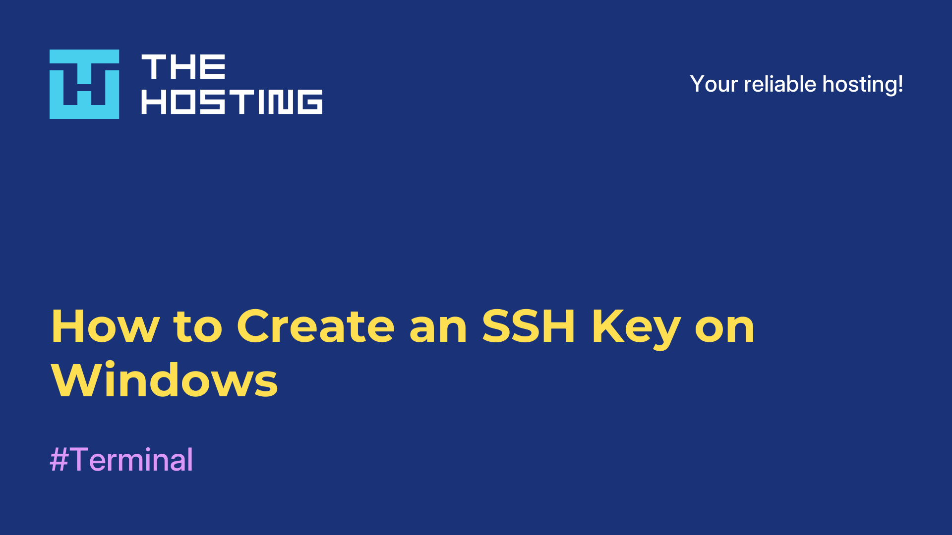 How to Create an SSH Key on Windows