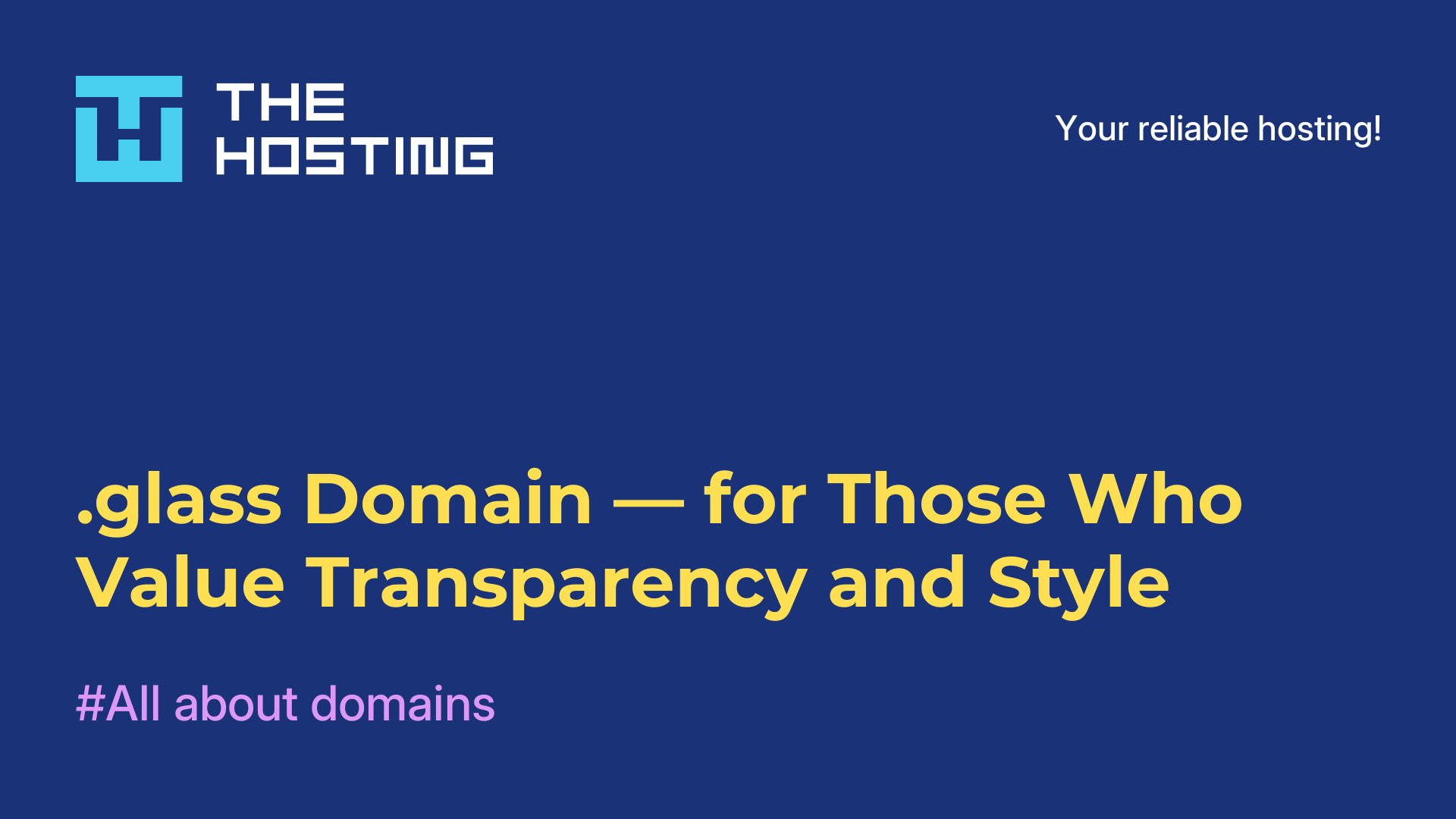 .glass Domain — for Those Who Value Transparency and Style