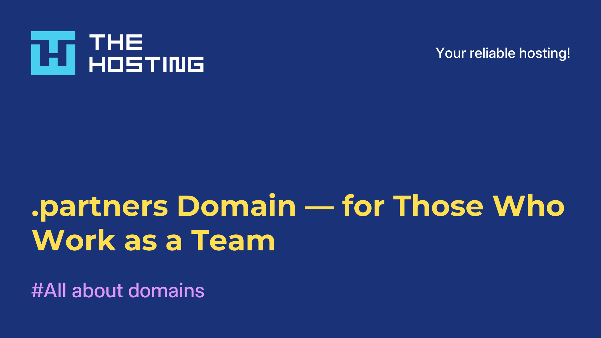 .partners Domain — for Those Who Work as a Team