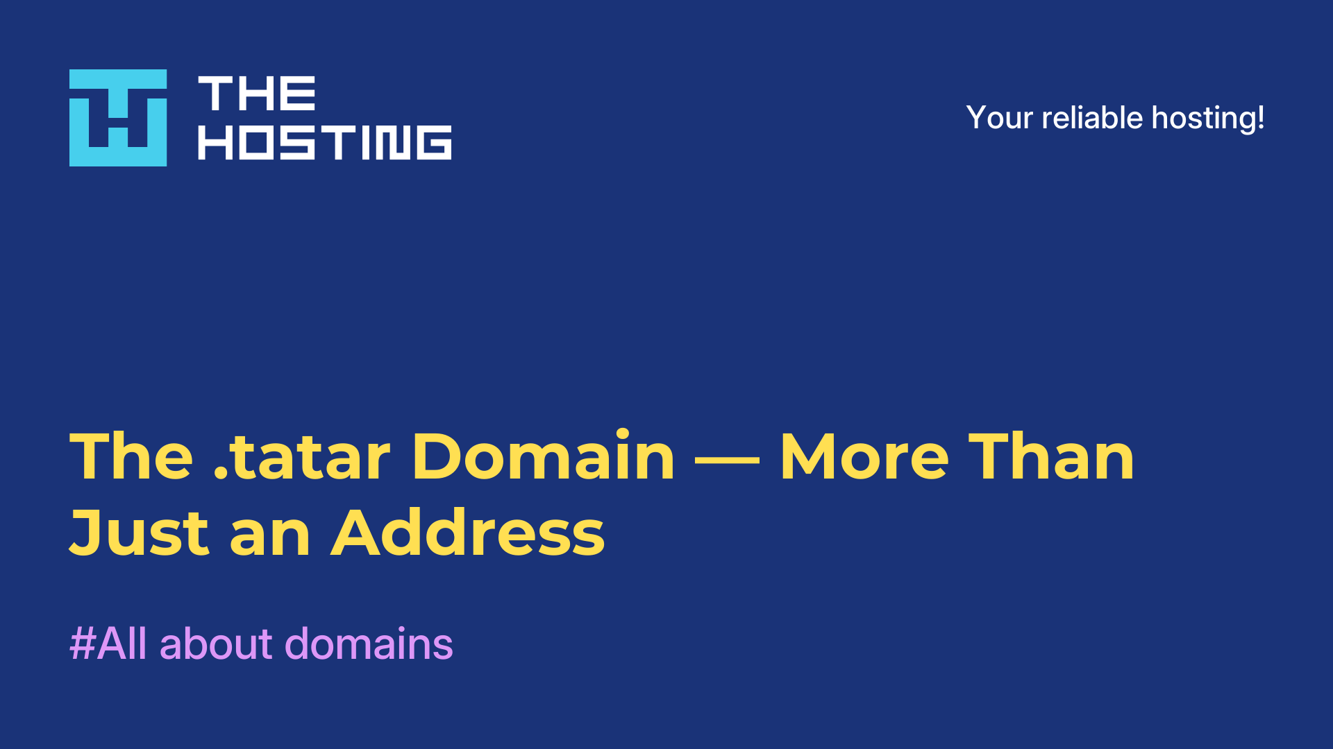 The .tatar Domain — More Than Just an Address