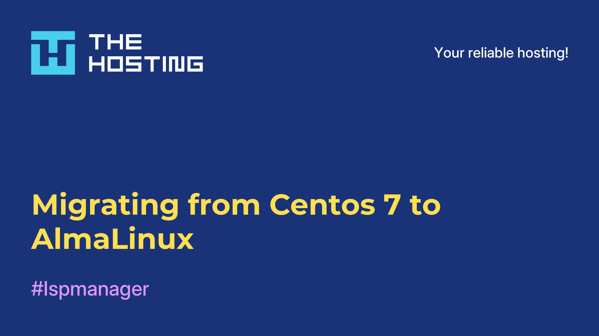Migrating from Centos 7 to AlmaLinux
